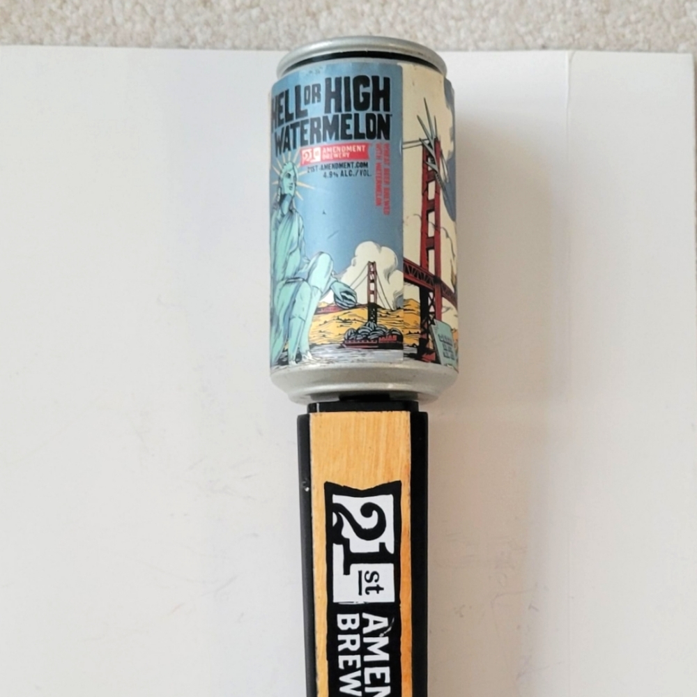 21st Amendment Brewery Down To Earth Session IPA Beer Tap Handle 11.5” Tall Nice